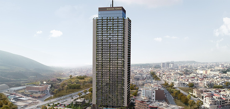 a tall building with many windows